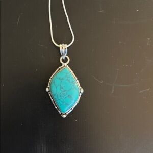 Silver Pendant with Turquoise Stone